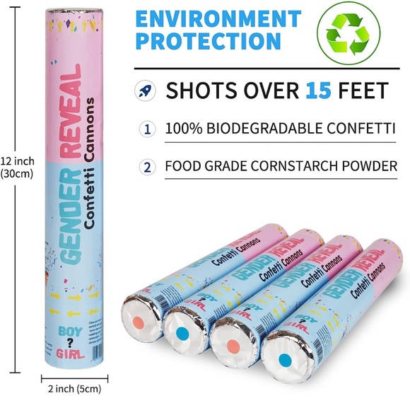 8 Gender reveal smoke/confetti bombs for a BOY. New in box. - Picture 4 of 7